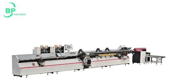 جودة  Automatic Notebook Back Spine Strip Wrapping Machine BPBB30L2F With Dual Cover Feeder and cold glue or hot glue functions for high school notebooks binding مصنع